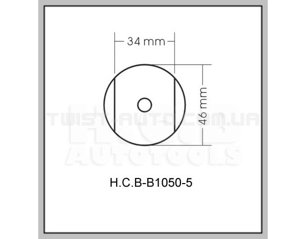 Спецключ для викручування пальця ресори Scania (3/4", 34х46мм) HCB AUTO TOOLS B1050-5