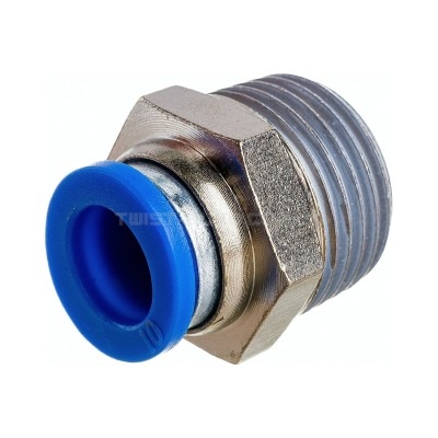Фитинг 1/2" для пластиковых трубок наружная резьба 10мм ROCKFORCE RF-SPC10-04