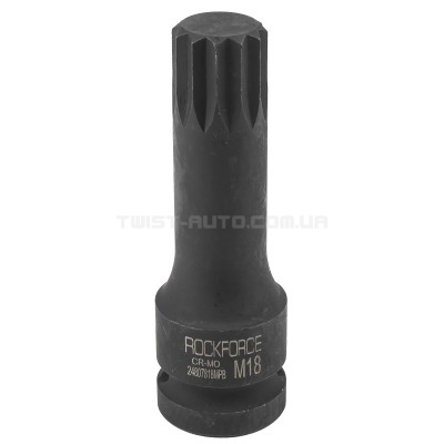 Головка-бита SPLINE ударная 1/2&M18 Rockforce RF-24807818MPB