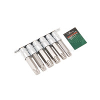 Набір головок-біт різнопрофільних Spline & Torx, 6 пр. (М16, М18, Т70, Т80, Т90, Т100; L-100мм) 1/2, Набір головок-біт різнопрофільних Spline & Torx, 6 пр. (М16, М18, Т70, Т80, Т90, Т100; L-100мм) 1/2,