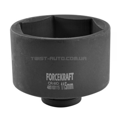 Глибока ударна торцева головка 1'' 115 мм 6-гр. ForceKraft FK-485100115