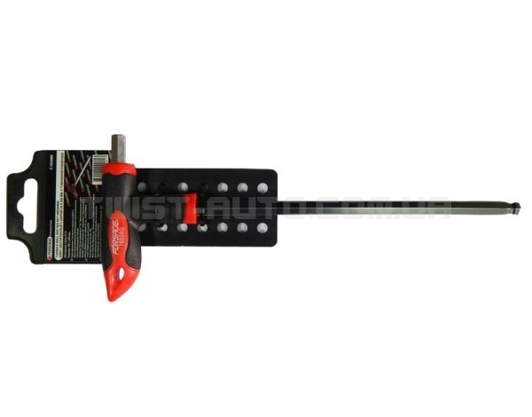 Ключ Т-подібний 6-гранний з шаром з прогумованим руківям Н6х200мм, на пластиковому тримачі