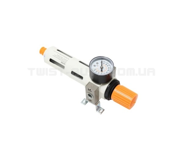 Фільтр-регулятор з індикатором тиску для пневмосистеми "Profi" 1/4" (пропускна здатність:1300 л/хв,