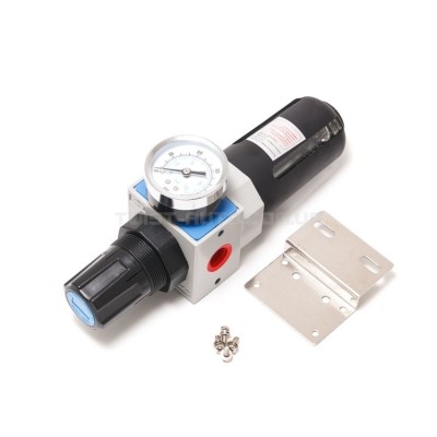 Фільтр-регулятор з індикатором тиску для пневмосистем «Profi» 1/4 (пропускна здатність: 1300 л/хв, 1