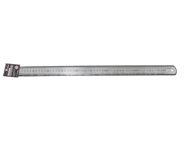 Лінійка металева вимірювальна з таблицею перекладу 500мм Forsage F-5096P50