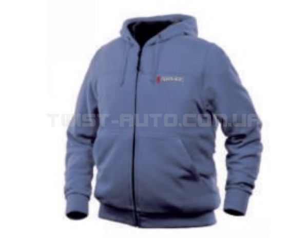Куртка-байка з електропідігрівом, водовідштовхувальна (р.48-50, синя, АКБ: 5V, 2A, від 10000 mAh, 3