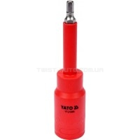 Насадка торцевая диэлектрическая HEX YATO : квадрат 1/2", М= 5 мм L= 120 мм,VDE корпус до 1000В - YT-21086 Насадка торцевая диэлектрическая HEX YATO : квадрат 1/2", М= 5 мм L= 120 мм,VDE корпус до 1000В - YT-21086