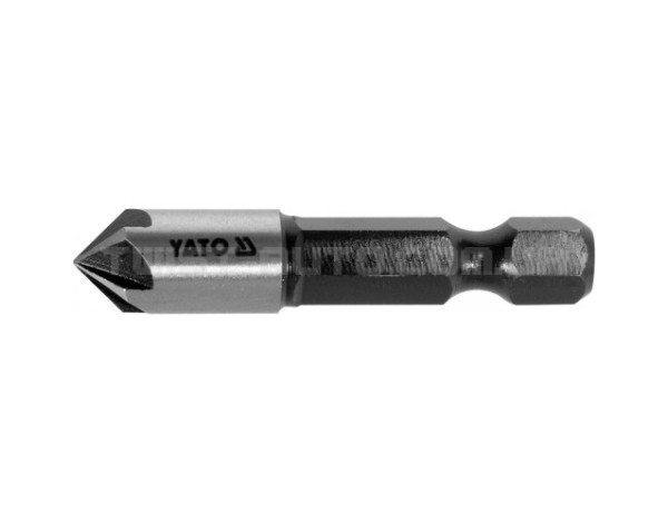 Зенкер конический по металлу YATO : HSS, Ø= 8.3 мм, l= 40 мм, 5 граней, HEX- 1/4" - YT-44722