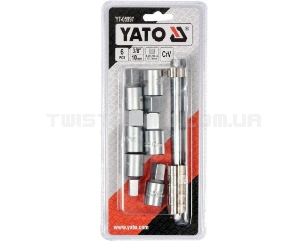 Комплект ключів 3/8" для зливних пробок YATO YT-05997