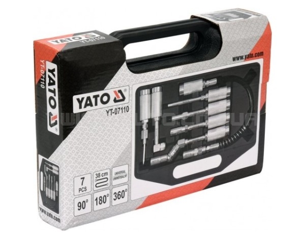 Комплект штуцеров к шприцам для смазки YATO, 7 ед YT-07110