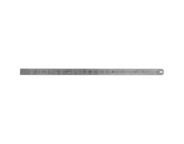 Лінійка з нержавіючої сталі: L= 600 x 19 мм, двостороння шкала YATO YT-70723