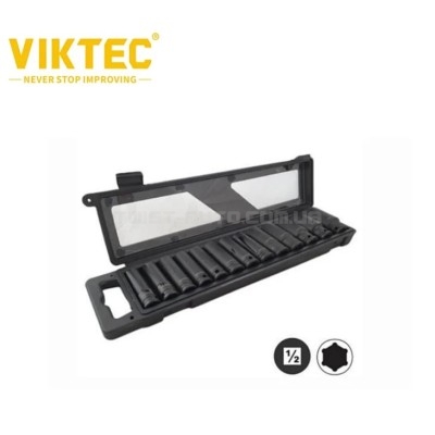 Набір глибоких ударних головок 13-32мм 6гр. 1/2" 13од. VIKTEC VT14133B