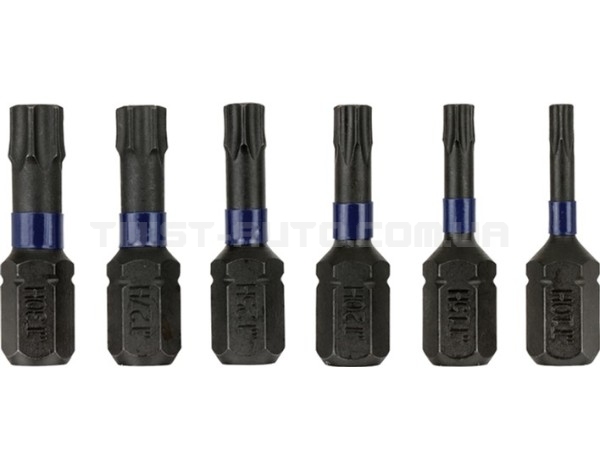 Біти IMPACT PRO 1/4"/25мм, комплект TR10, TR15, TR20, TR25, TR27, TR30, IRWIN