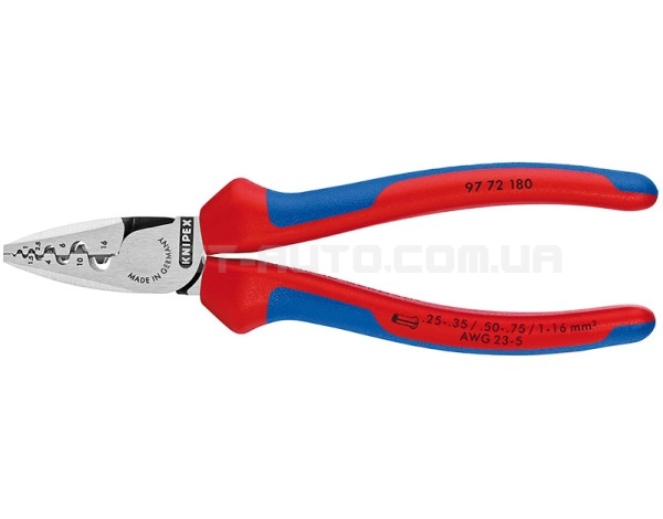 Инструмент для обжима тонкостенных контактных гильз KNIPEX 97 72 180 | 97 72 180