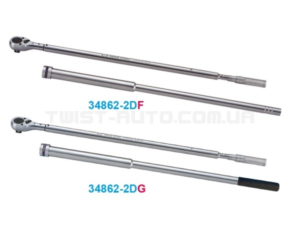 Ключ динамометрический 1" 300-1500 NM двойная установка, резиновая ручка | 34862-2DG