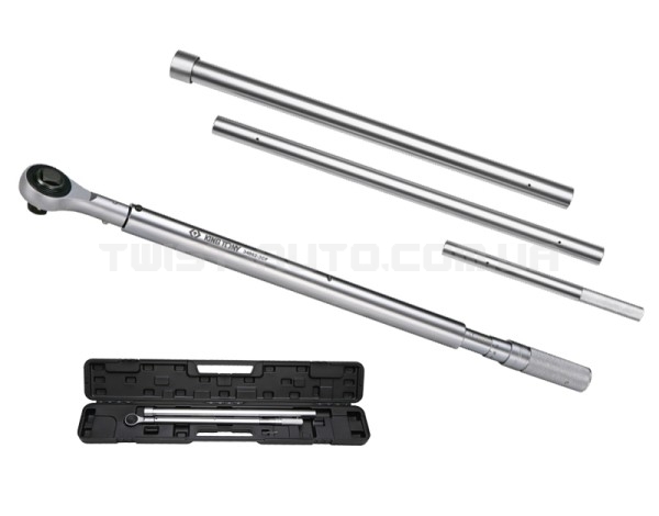 Ключ динамометрический 1" 500-2500 NM двойная установка, резиновая ручка | 34862-3FF