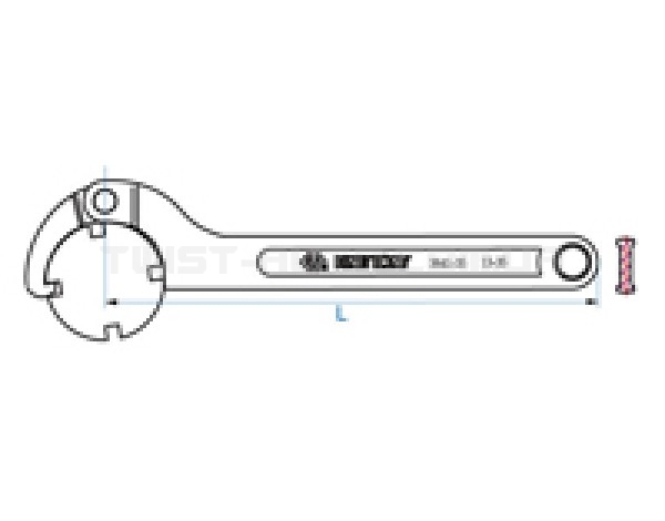 Ключ радиусный шарнирный 35-50 мм, для цилиндрического крепежа | 3641-50
