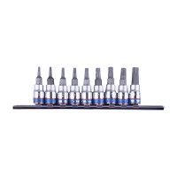 Набір біт Torx 1/4" 9 одиниць в тримачі KING TONY 2109PR Набір біт Torx 1/4" 9 одиниць в тримачі KING TONY 2109PR