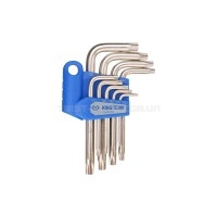 Набір Torx 9 од. (T10-T50) з отвором Г-образних KING TONY 20409PR Набір Torx 9 од. (T10-T50) з отвором Г-образних KING TONY 20409PR