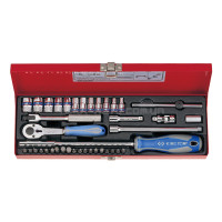 Набор головок 1/4" 40 ед. 6-ти гранные, (4-13mm) | 2540MR