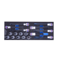 Набір торцевих головок 1/2" TORX та SPLINE, 17 предметів (EVA ложемент) | 9-4147PRV Набір торцевих головок 1/2" TORX та SPLINE, 17 предметів (EVA ложемент) | 9-4147PRV