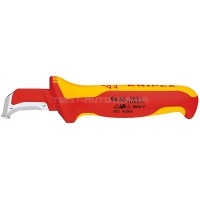 Нож для удаления изоляции Knipex 98 55, 180 мм с пяткой | 98 55 Нож для удаления изоляции Knipex 98 55, 180 мм с пяткой | 98 55