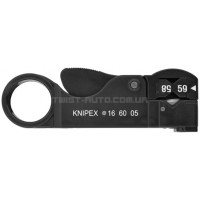Стріпер для зняття ізоляції з коаксіальних кабелів KNIPEX 16 60 05 SB | 16 60 05 SB Стріпер для зняття ізоляції з коаксіальних кабелів KNIPEX 16 60 05 SB | 16 60 05 SB