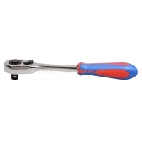 Трещотка 1/2" 250мм (обрезиненная рукоятка красно-синяя) | 4766-10G