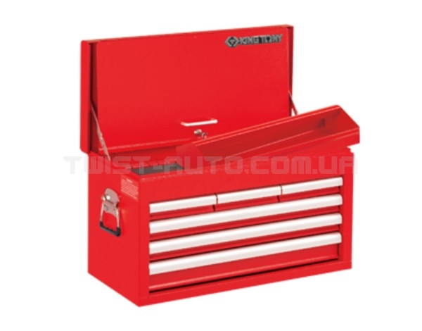 Ящик інструментальний, 6 ящиків та відсік, червоний | 87411-6B