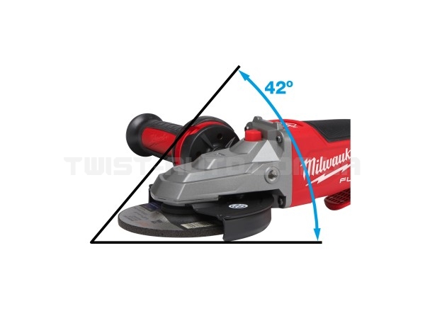 Кутошліфувальна машина MILWAUKEE 125 мм с плоским редуктором M18FSAGF125XPDB-0X (+ рукоятка, зах. кожух, безкл. гайка, 2 зах. Ек