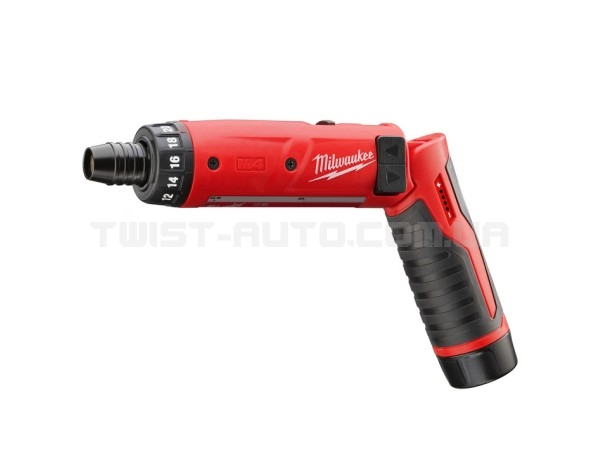 Викрутка акумуляторна MILWAUKEE M4 D-202B, (+ заряд. пристрій, 2 акум.Х2Аг, сумка для інструментів)