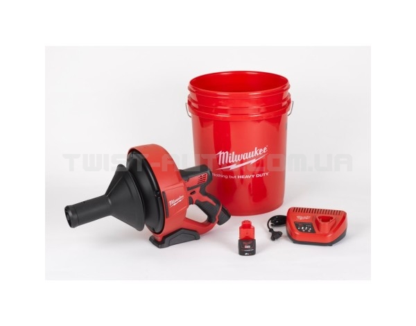 Машина прочищувальна MILWAUKEE M12 BDC6-202C 4933451635 (+ заряд.пристрій, 2 акум., ємність для зберігання)