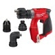 Дриль-шурупокрут акумуляторний MILWAUKEE, M12 FDDXKIT-0X, 34Нм (4 насадки FIXTEC, HD кейс)