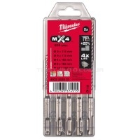 Набір з 5 бурів SDS-Plus з 4-ма ріжучими кромками MILWAUKEE 4932352833 | 4932352833