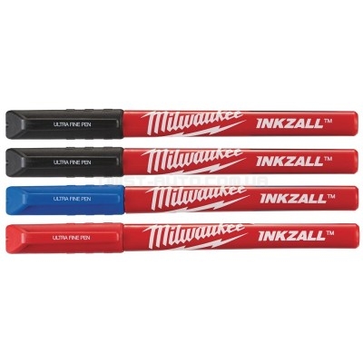 Набір ручок MILWAUKEE INKZALL Fine Tip (Синій/Червоний/Чорний) тонких 48223165 | 48223165