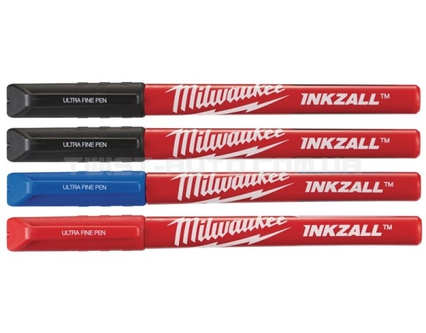 Набір ручок MILWAUKEE INKZALL Fine Tip (Синій/Червоний/Чорний) тонких 48223165 | 48223165