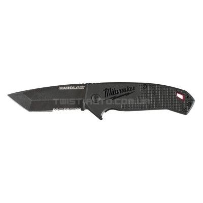Нож MILWAUKEE HARDLINE 75 мм выкидной с зазубренным лезвием 48221998 | 48221998