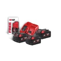 Энергокомплект M18 NRG-503 (В5 3шт; з/у M12-18FC) + подарок Аккумулятор M12 B2 MILWAUKEE 4933451423 | 4933451423