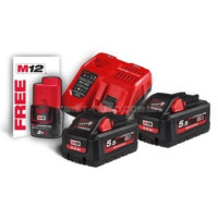 Енергокомплект M18 (HВ5.5 2шт; з/в M12-18FC) + подарунок Акумулятор M12 B3 MILWAUKEE 4933464713 | 4933464713