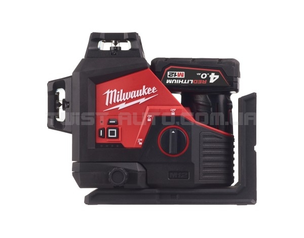 Нівелір лазерний 3D акумуляторний MILWAUKEE, M12 3PL-401C (+заряд. пристрій. ,1акум.Х4Аг, кейс)