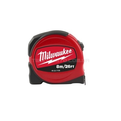 Рулетка MILWAUKEE SLIMLINE S8-26/25 8 м/16" 48227726 MILWAUKEE ACC 48227726