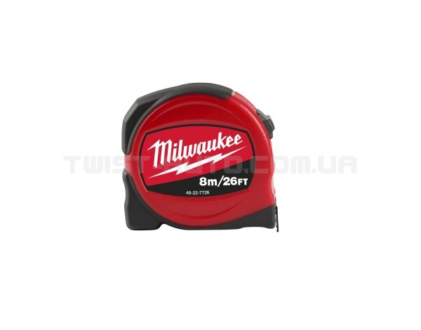 Рулетка MILWAUKEE SLIMLINE S8-26/25 8 м/16" 48227726