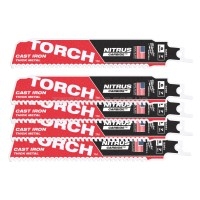 Полотно для шаб. пили TORCH CARBIDE NITRUS MILWAUKEE,150мм/ крок зуба 3,6мм, (5шт), (метал) MILWAUKEE ACC 48005561