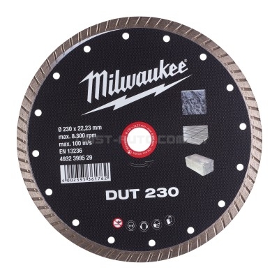 Диск алмазний MILWAUKEE DUT 230, 230мм MILWAUKEE ACC 4932399529