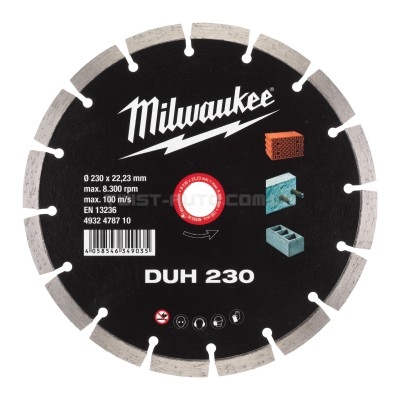 Диск алмазний для твердого бетону, бетонних блоків та каменю DUH 230 MILWAUKEE MILWAUKEE ACC 4932478710