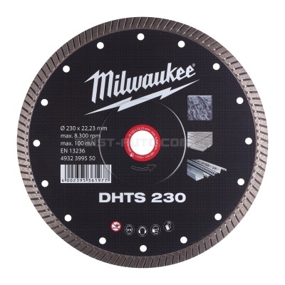 Диск алмазний MILWAUKEE DHTS 230, діам.230мм MILWAUKEE ACC 4932399550