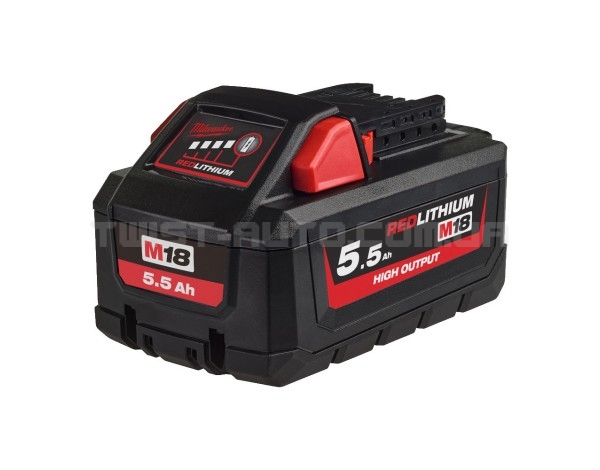 Акумулятор Li-Ion HIGH OUTPUT MILWAUKEE, M18 HB5,5 (5,5Ar)