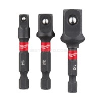 Набір перехідників 1/4" Hex на квадрати 1/4", 3/8", 1/2 MILWAUKEE | 4932479228 Набір перехідників 1/4" Hex на квадрати 1/4", 3/8", 1/2 MILWAUKEE | 4932479228