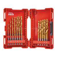 Набір свердлу по металу Milwaukee RedHEX HSS-G TiN 2-10мм (19 шт) | 48894760 Набір свердлу по металу Milwaukee RedHEX HSS-G TiN 2-10мм (19 шт) | 48894760