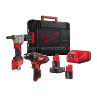 Набор аккумуляторных инструментов Milwaukee M12 M12 BPP2L-422X PROMO POWERPACK | 4933481028 Набор аккумуляторных инструментов Milwaukee M12 M12 BPP2L-422X PROMO POWERPACK | 4933481028